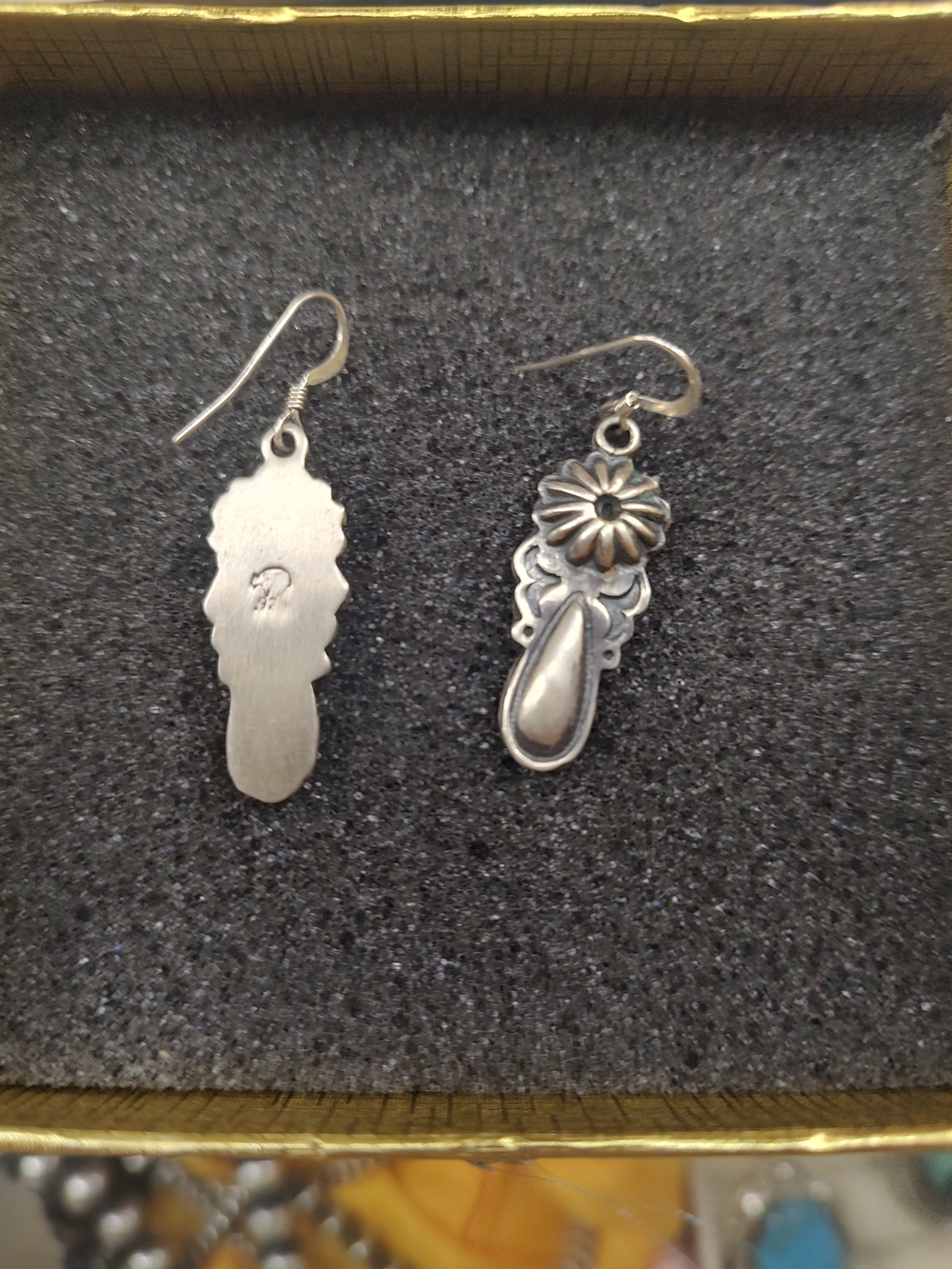 Sterling Silver Navajo-Style Squash Blossom Necklace with Earrings - Silver - Picture 6 of 10